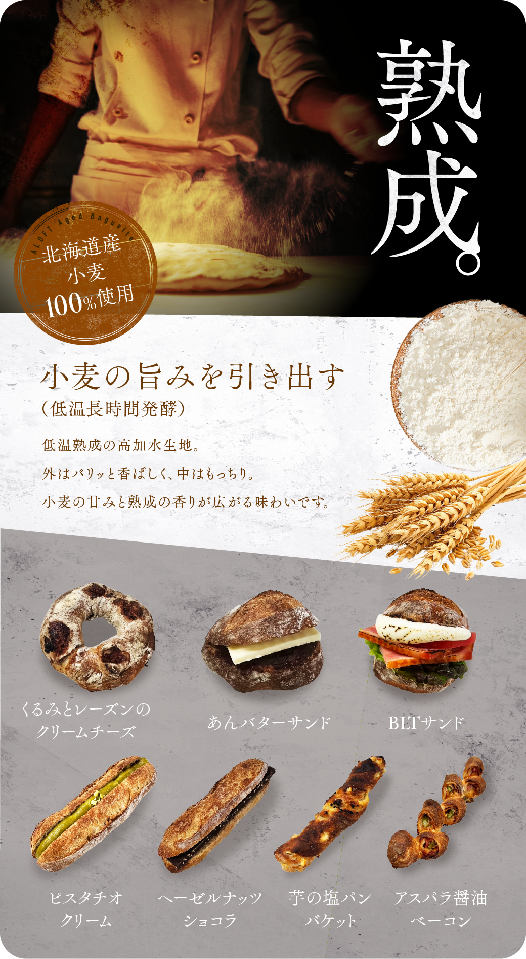 【パセーラ店限定】こだわりの低温熟成生地